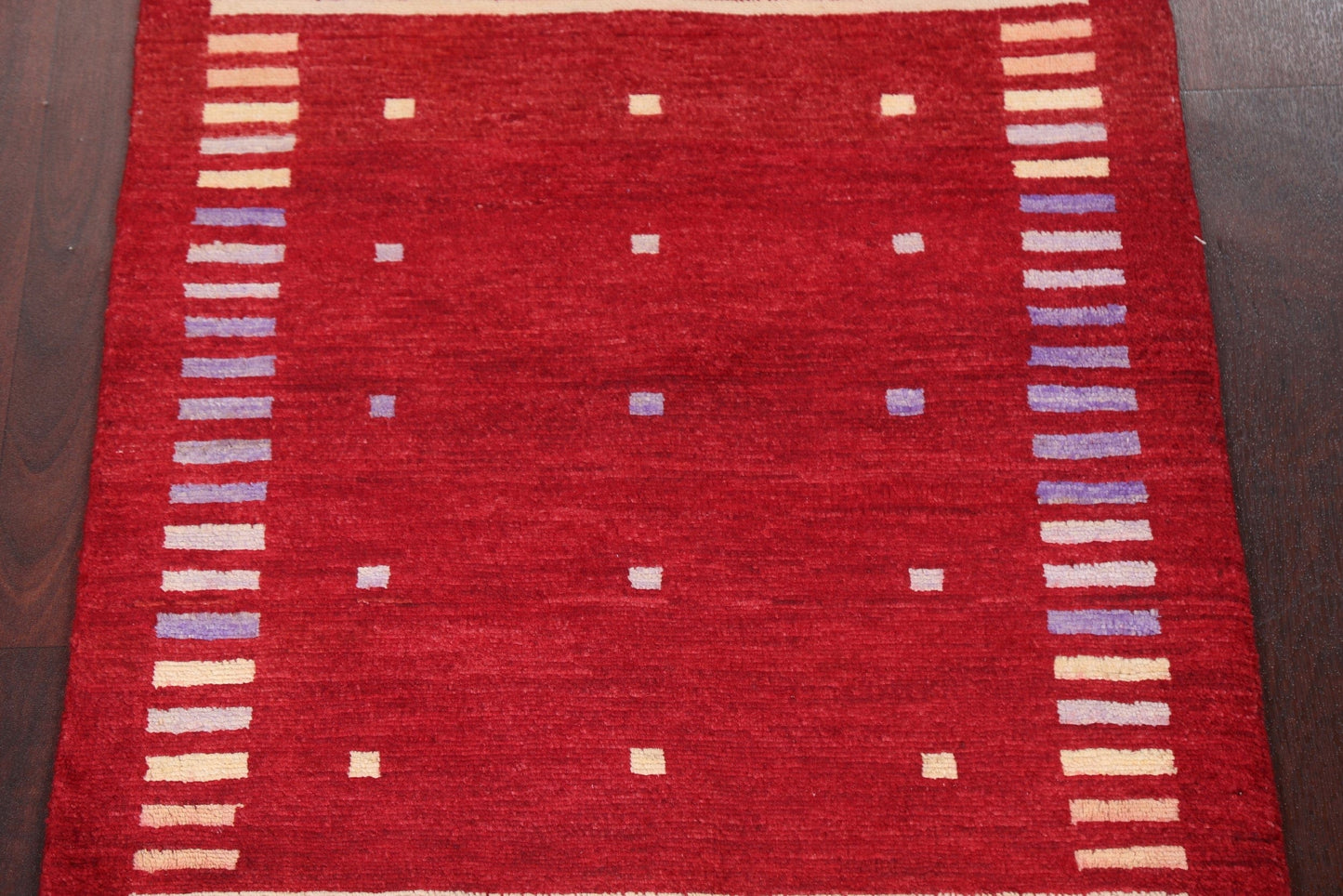 Red Gabbeh Kashkoli Oriental Area Rug 2x3