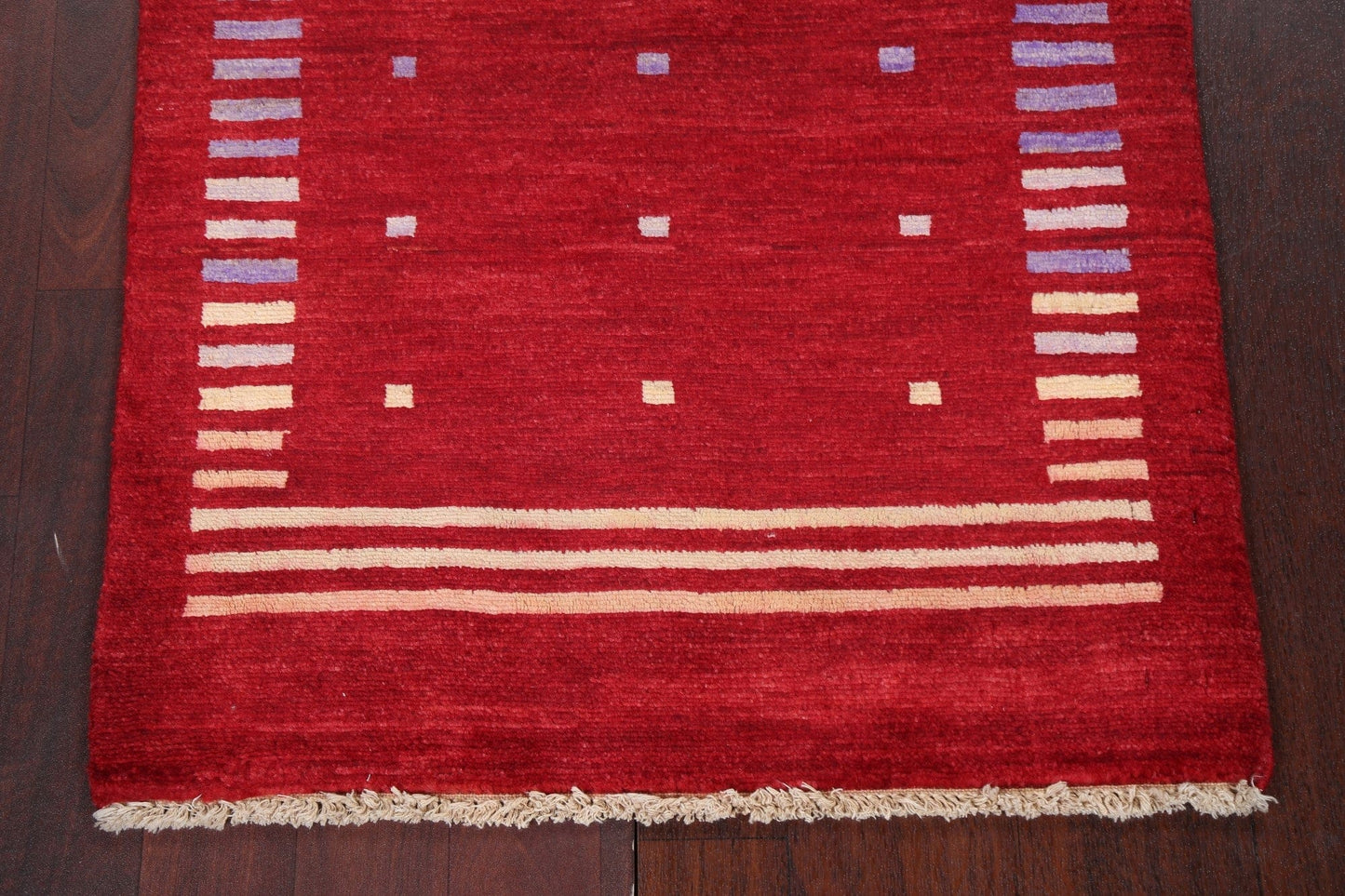 Red Gabbeh Kashkoli Oriental Area Rug 2x3