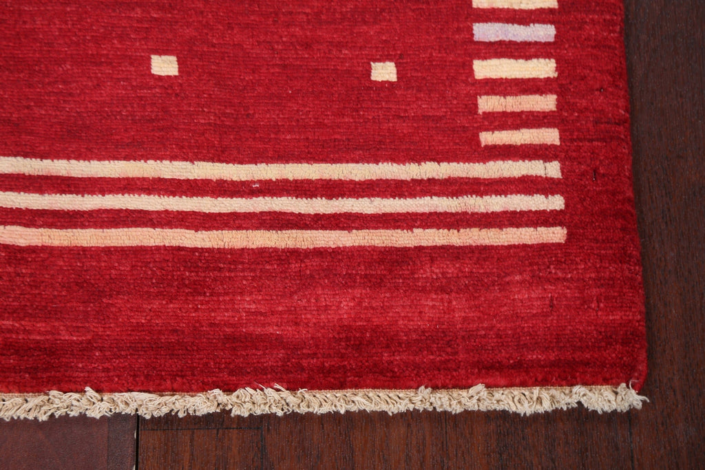 Red Gabbeh Kashkoli Oriental Area Rug 2x3