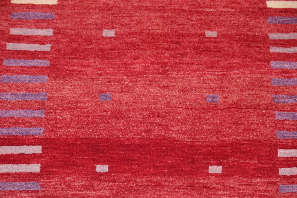 Handmade Red Gabbeh Kashkoli Oriental Rug 3x4