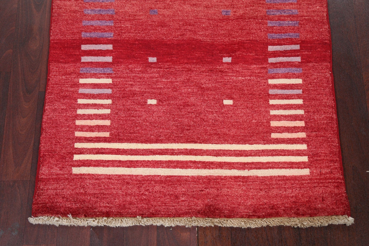 Handmade Red Gabbeh Kashkoli Oriental Rug 3x4