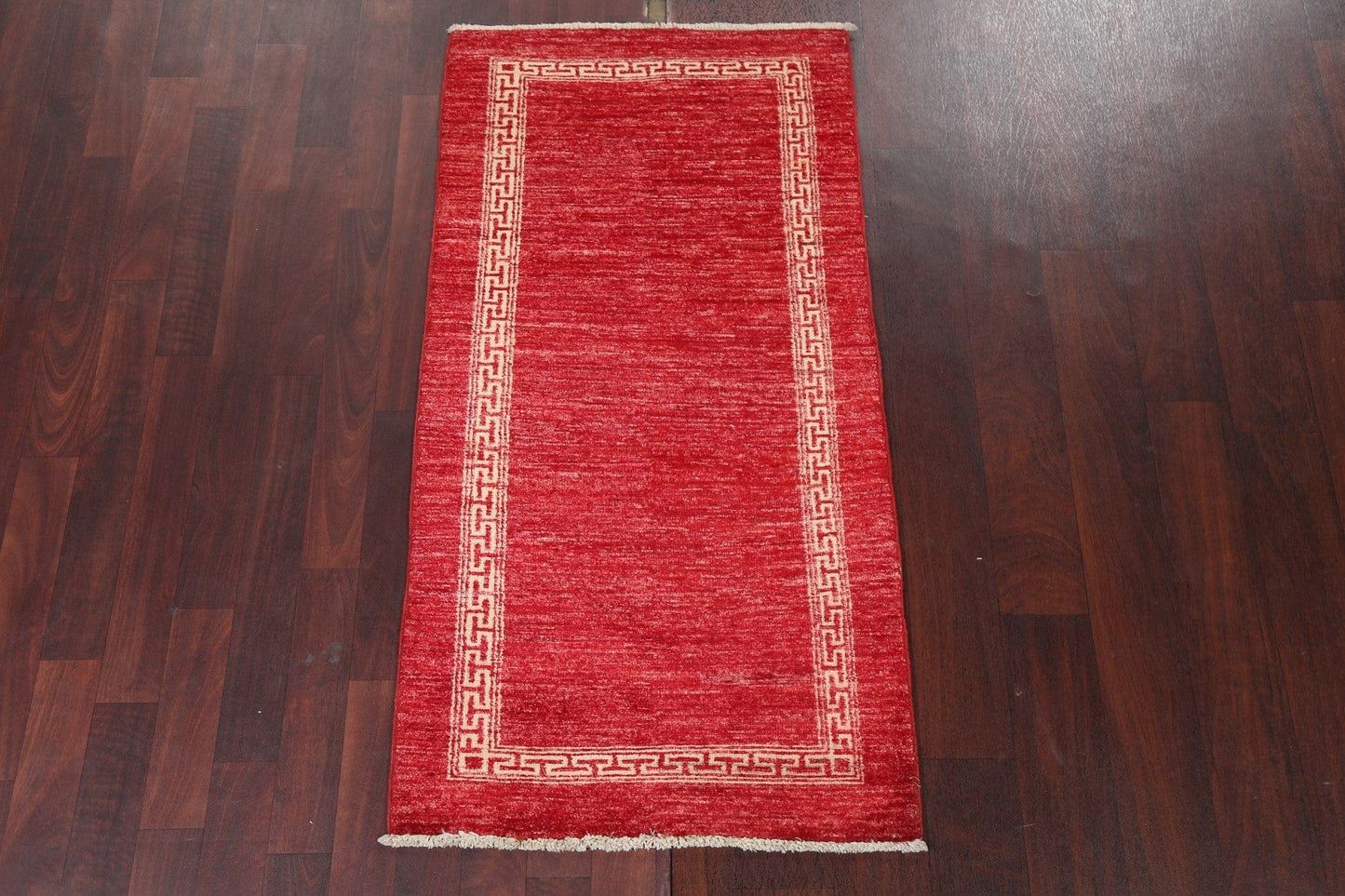 Red Gabbeh Kashkoli Oriental Runner Rug 2x5