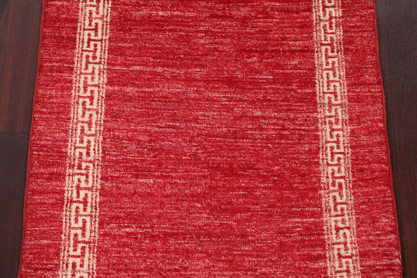 Red Gabbeh Kashkoli Oriental Runner Rug 2x5