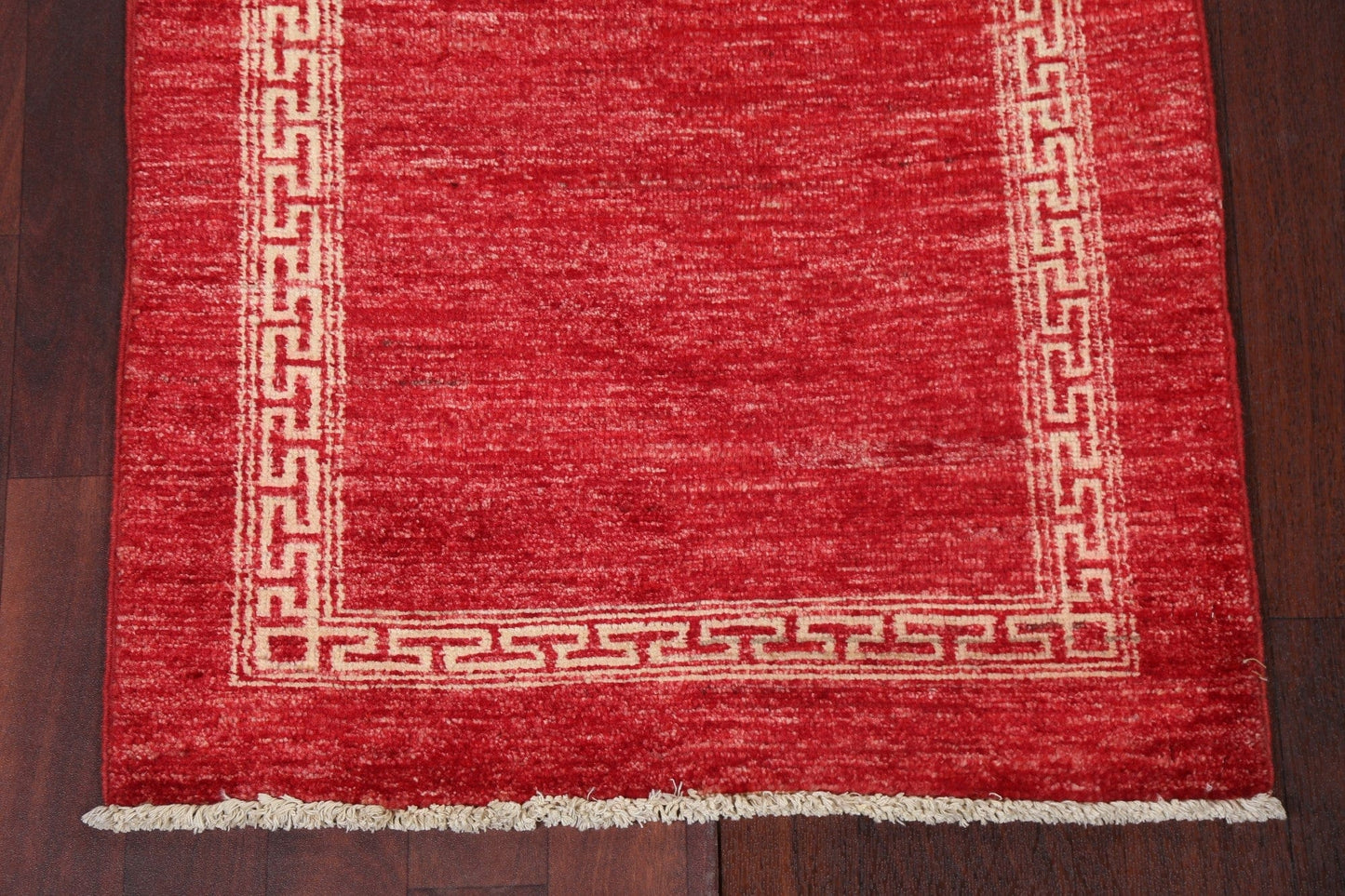 Red Gabbeh Kashkoli Oriental Runner Rug 2x5