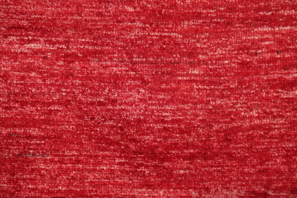 Red Gabbeh Kashkoli Oriental Runner Rug 2x5