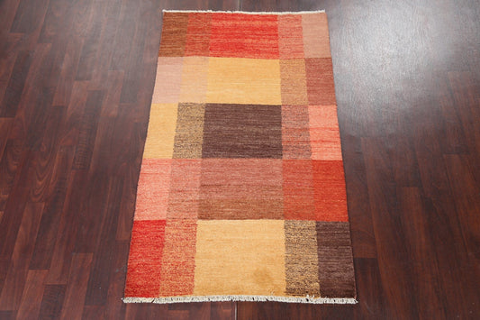 Contemporary Gabbeh Kashkoli Oriental Wool Rug 3x5