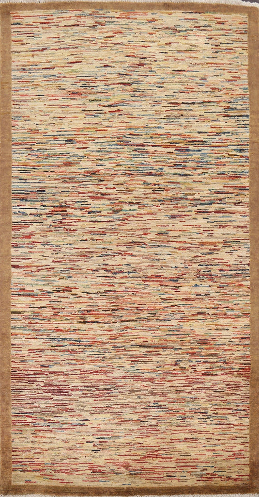 Contemporary Gabbeh Kashkoli Oriental Area Rug 4x7