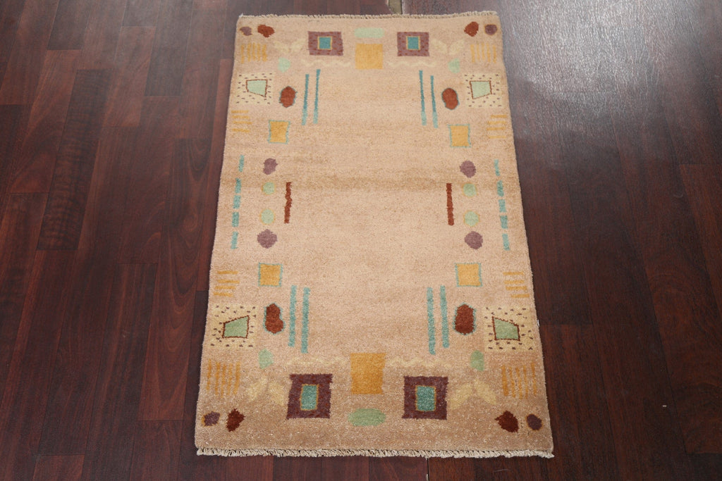 Handmade Wool Gabbeh Kashkoli Oriental Rug 2x3