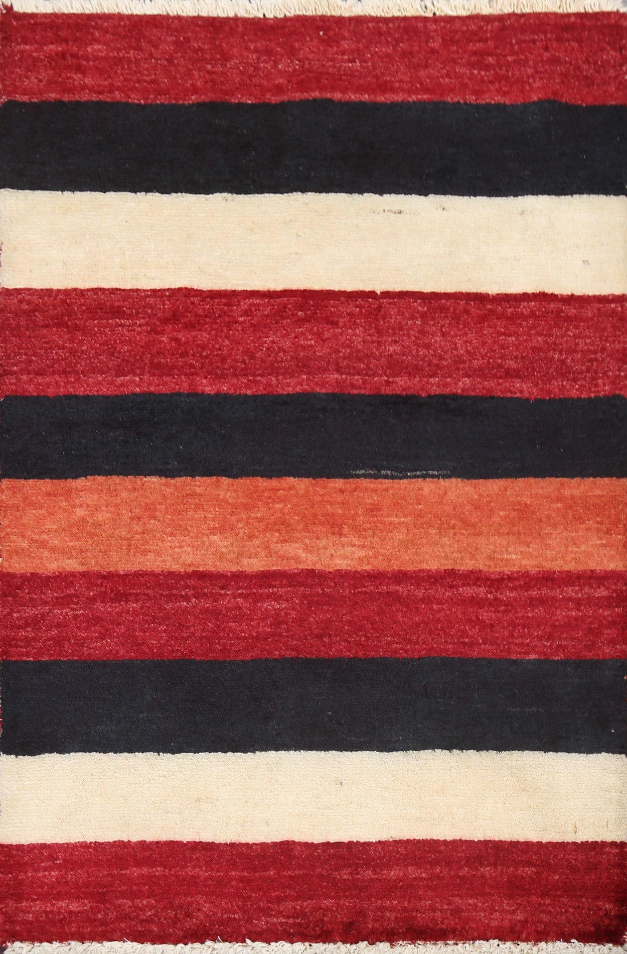 Striped Wool Gabbeh Kashkoli Oriental Rug 2x3