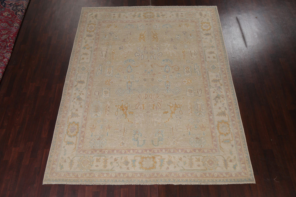 Vegetable Dye Oushak Oriental Turkish Rug 8x10