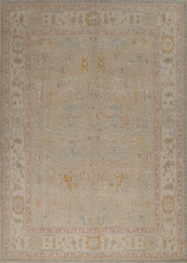 Vegetable Dye Oushak Oriental Turkish Rug 8x10