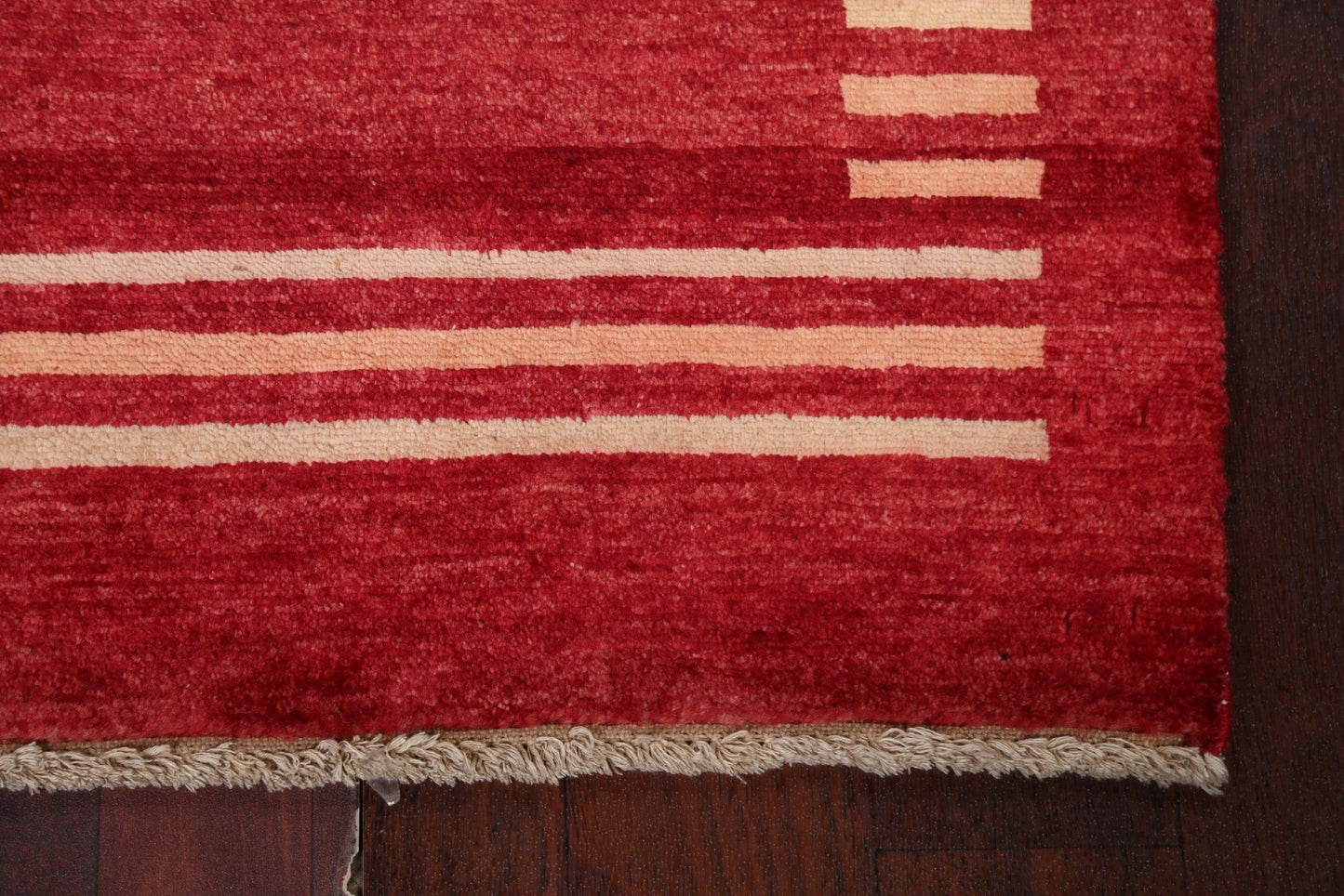 Red Handmade Gabbeh Kashkoli Oriental Rug 3x4