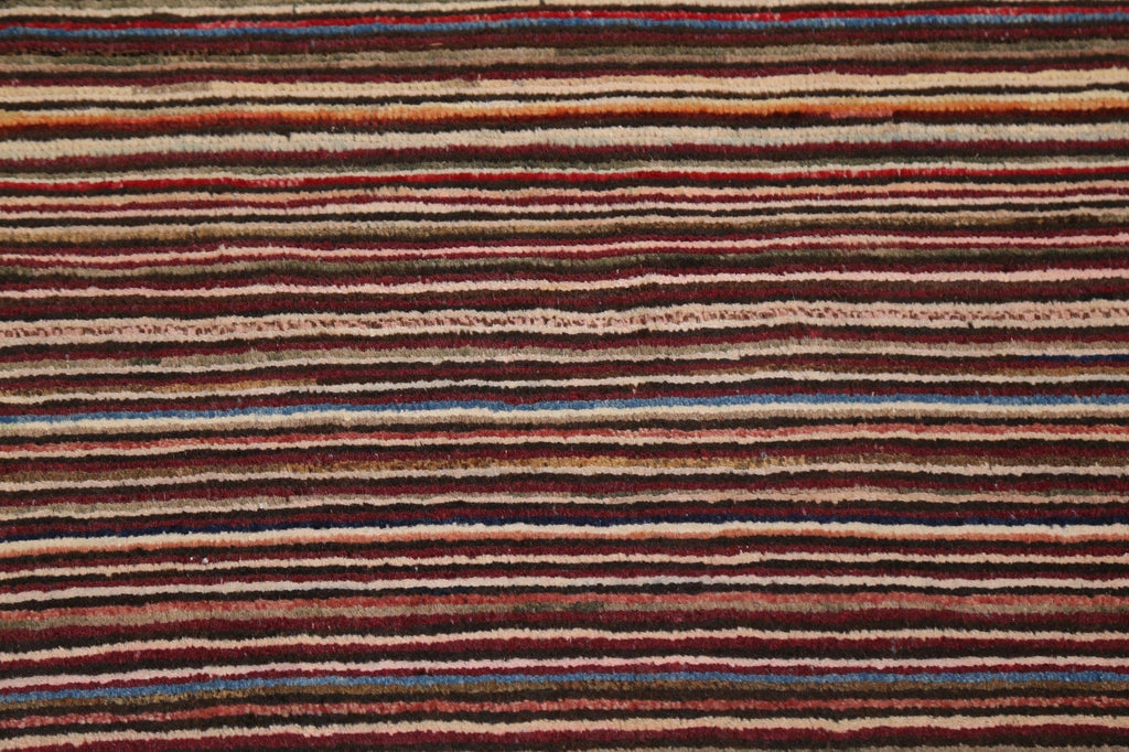 Striped Gabbeh Kashkoli Oriental Handmade Rug 3x4