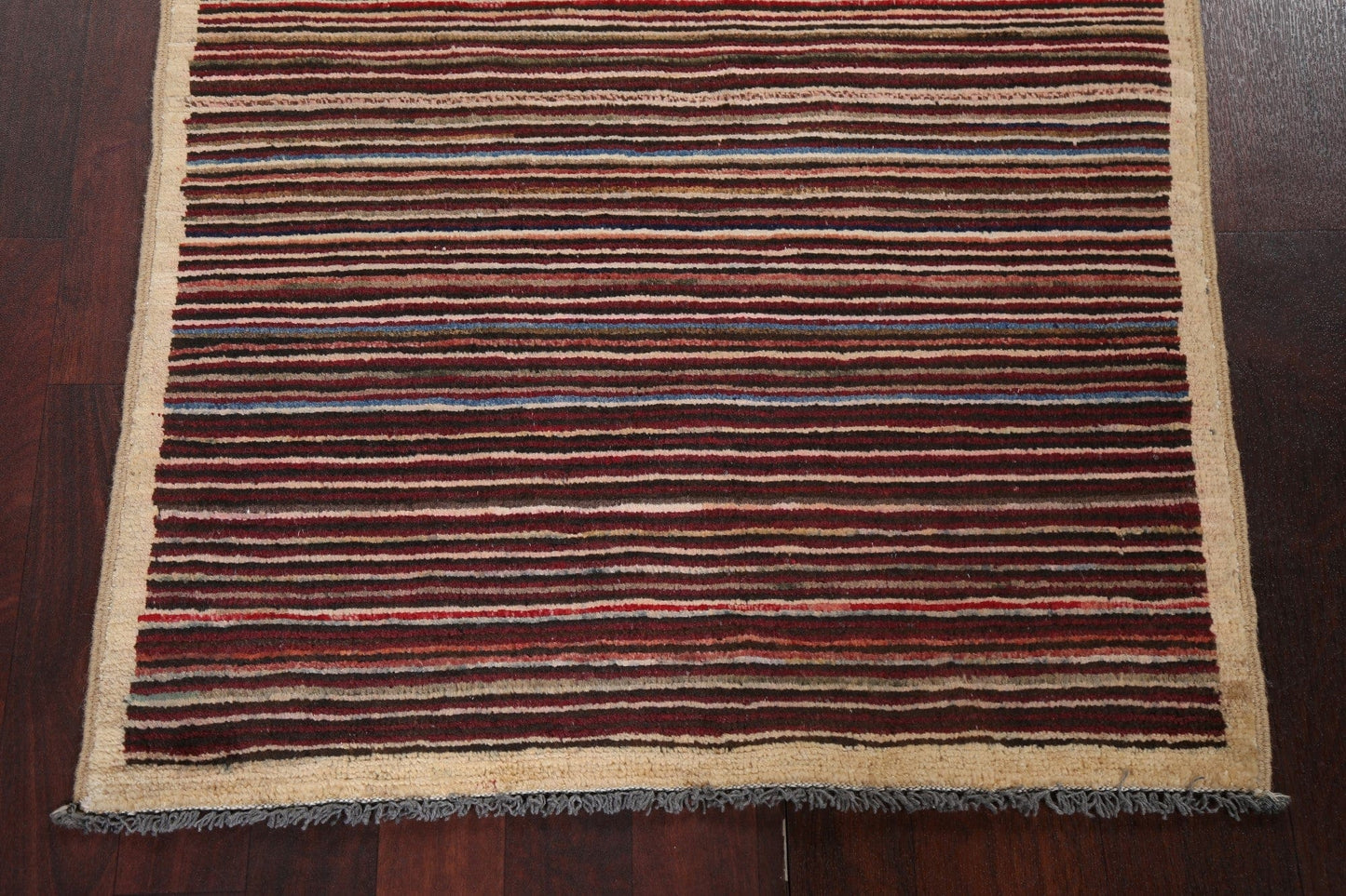 Striped Gabbeh Kashkoli Oriental Handmade Rug 3x4