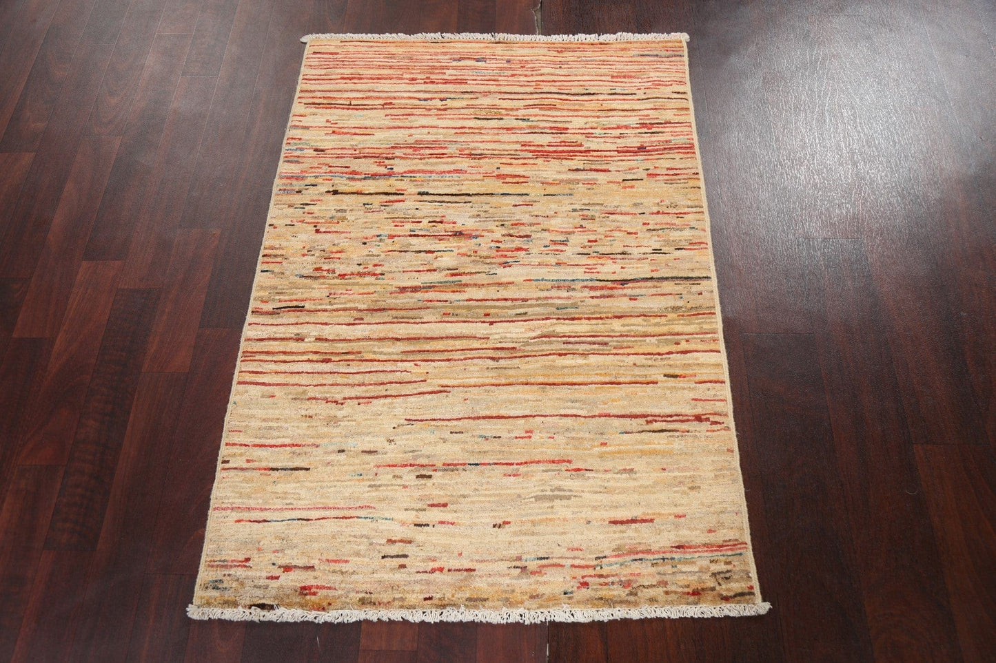 Wool Gabbeh Kashkoli Oriental Hand-Knotted Rug 3x4