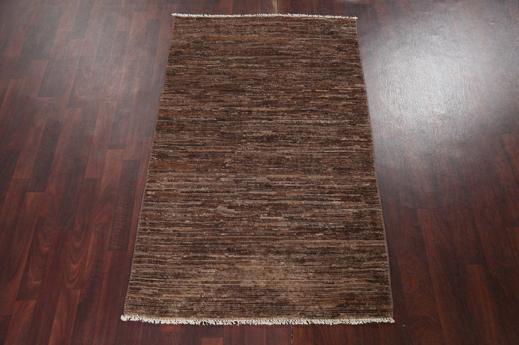 Brown Wool Gabbeh Kashkoli Oriental Area Rug 4x6