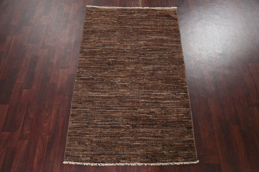 Brown Handmade Gabbeh Kashkoli Oriental Area Rug 4x6