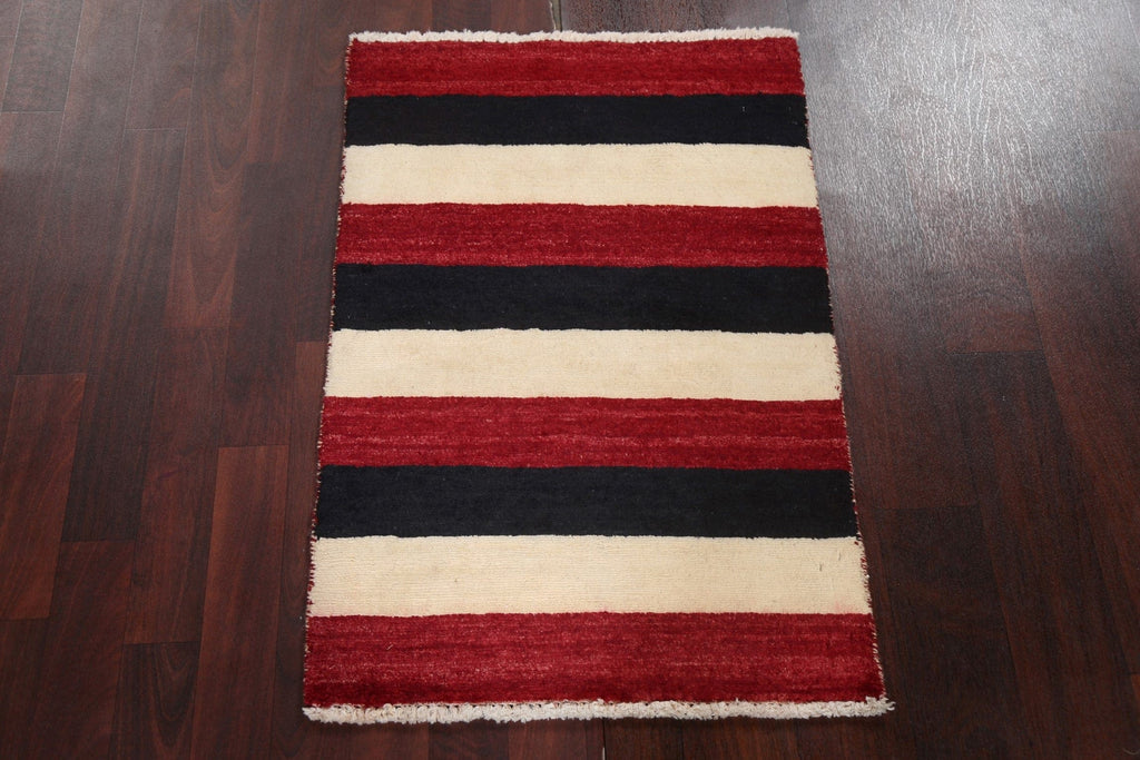 Striped Gabbeh Kashkoli Oriental Handmade Rug 2x3