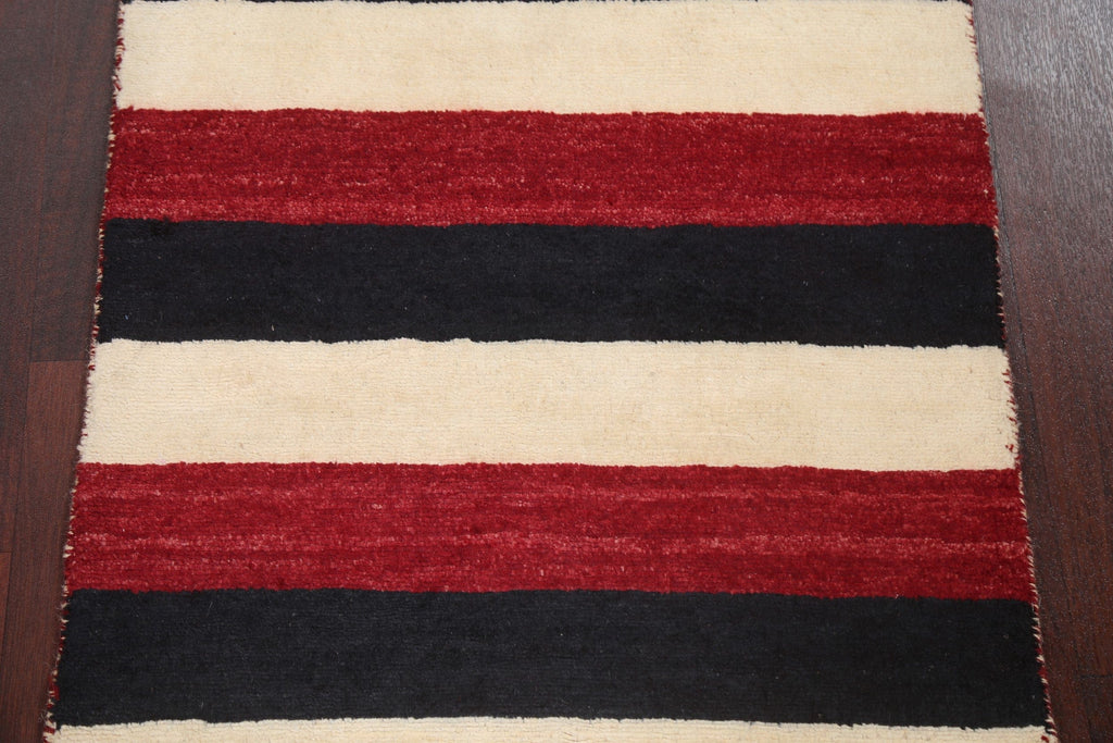 Striped Gabbeh Kashkoli Oriental Handmade Rug 2x3