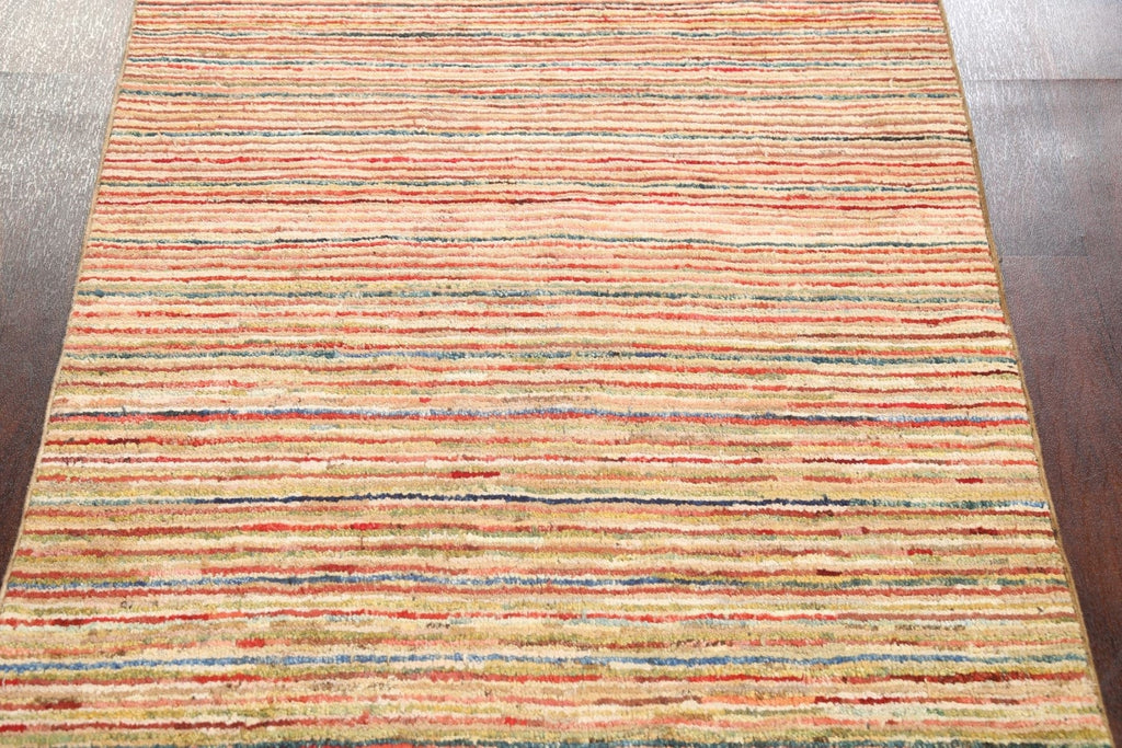 Contemporary Gabbeh Kashkoli Handmade Wool Rug 3x4