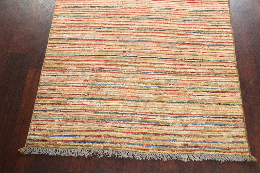 Contemporary Gabbeh Kashkoli Handmade Wool Rug 3x4