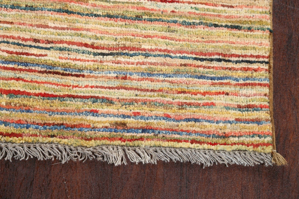 Contemporary Gabbeh Kashkoli Handmade Wool Rug 3x4