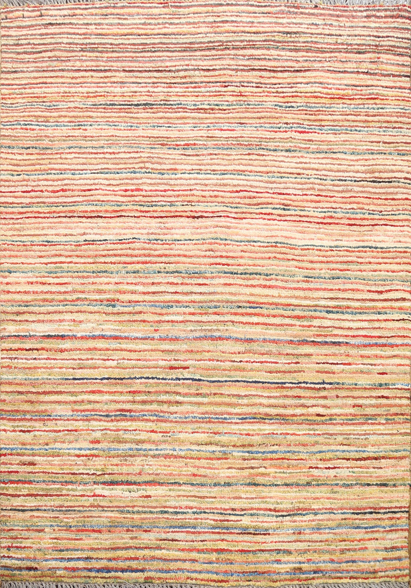 Contemporary Gabbeh Kashkoli Handmade Wool Rug 3x4