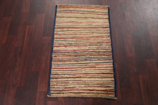 Striped Gabbeh Kashkoli Oriental Handmade Rug 2x3