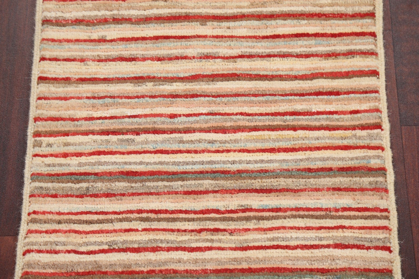 Striped Wool Gabbeh Kashkoli Oriental Rug 1x3