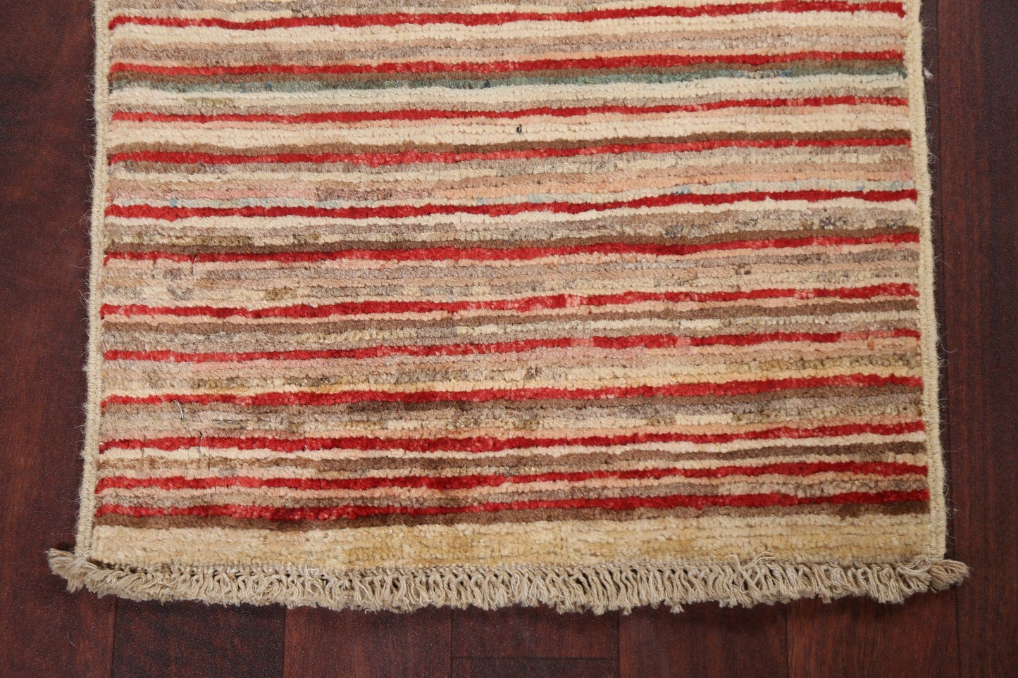 Striped Wool Gabbeh Kashkoli Oriental Rug 1x3