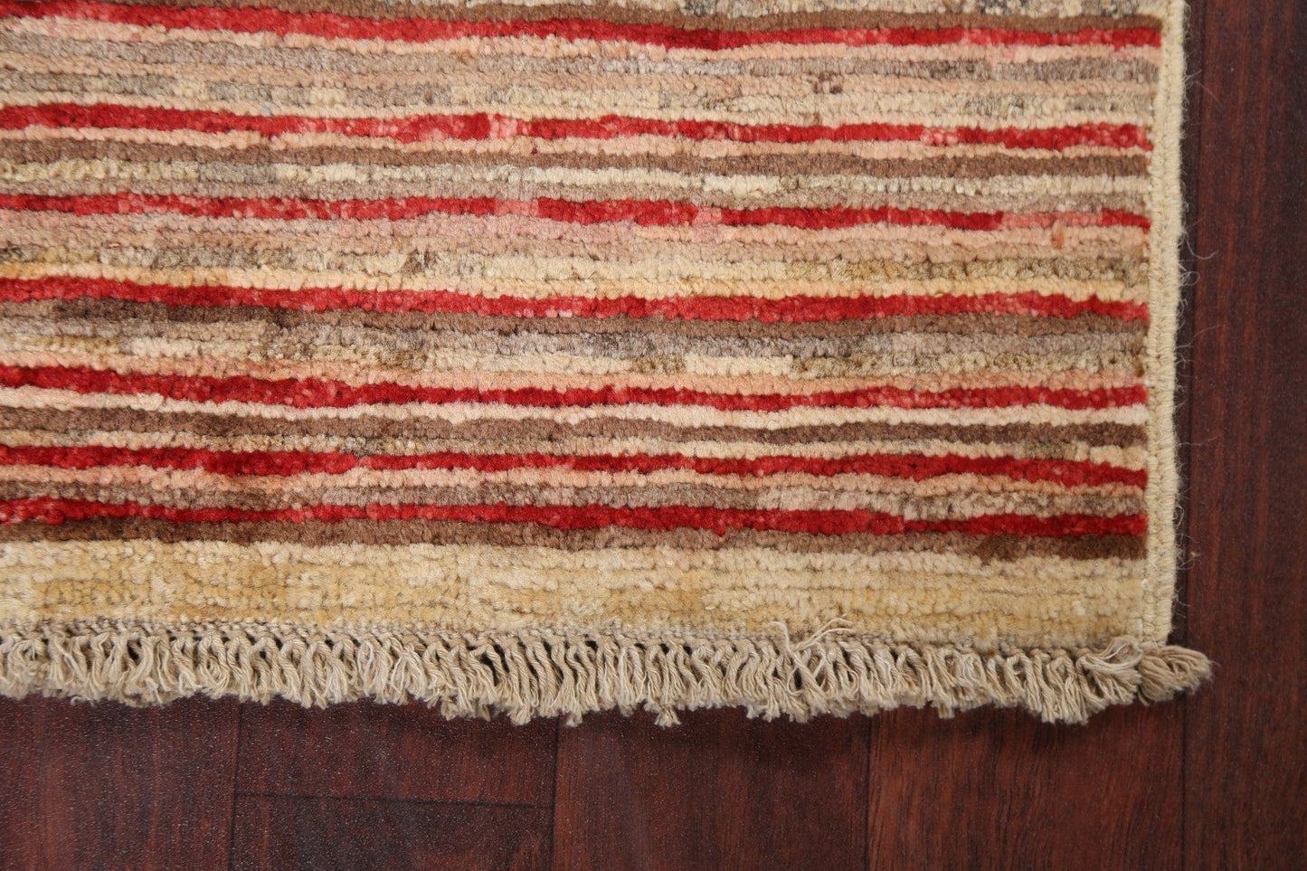 Striped Wool Gabbeh Kashkoli Oriental Rug 1x3