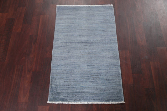 Contemporary Gray/ Blue Gabbeh Kashkoli Oriental Rug 2x3