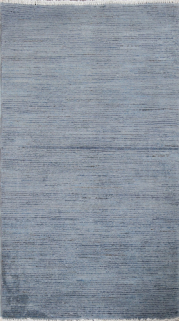 Contemporary Gray/ Blue Gabbeh Kashkoli Oriental Rug 2x3