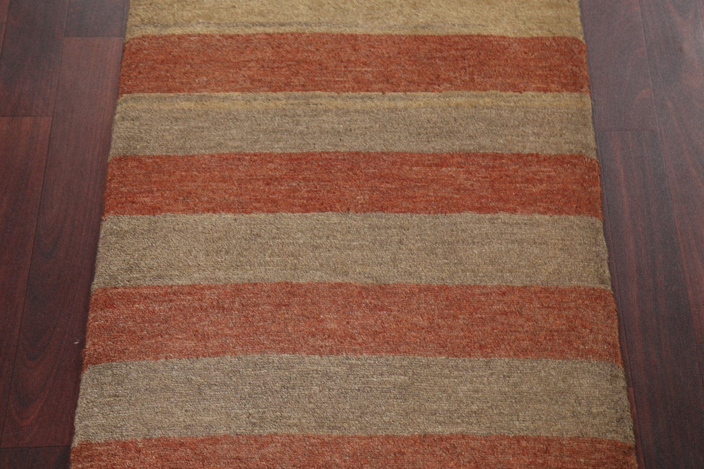 Striped Wool Gabbeh Kashkoli Oriental Rug 2x3