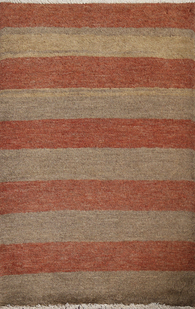 Striped Wool Gabbeh Kashkoli Oriental Rug 2x3