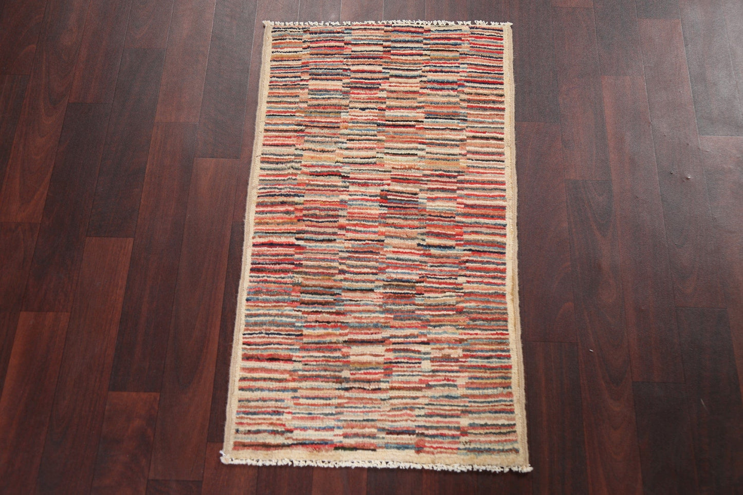 Striped Gabbeh Kashkoli Oriental Wool Rug 2x3