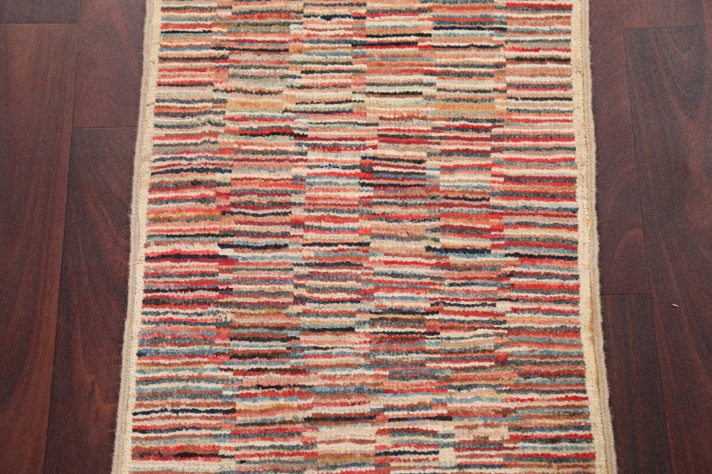 Striped Gabbeh Kashkoli Oriental Wool Rug 2x3