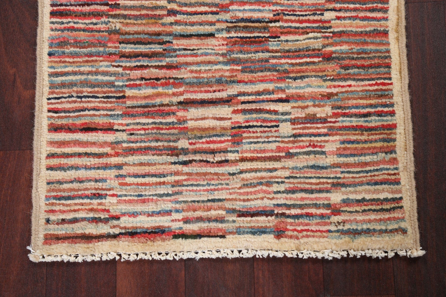 Striped Gabbeh Kashkoli Oriental Wool Rug 2x3