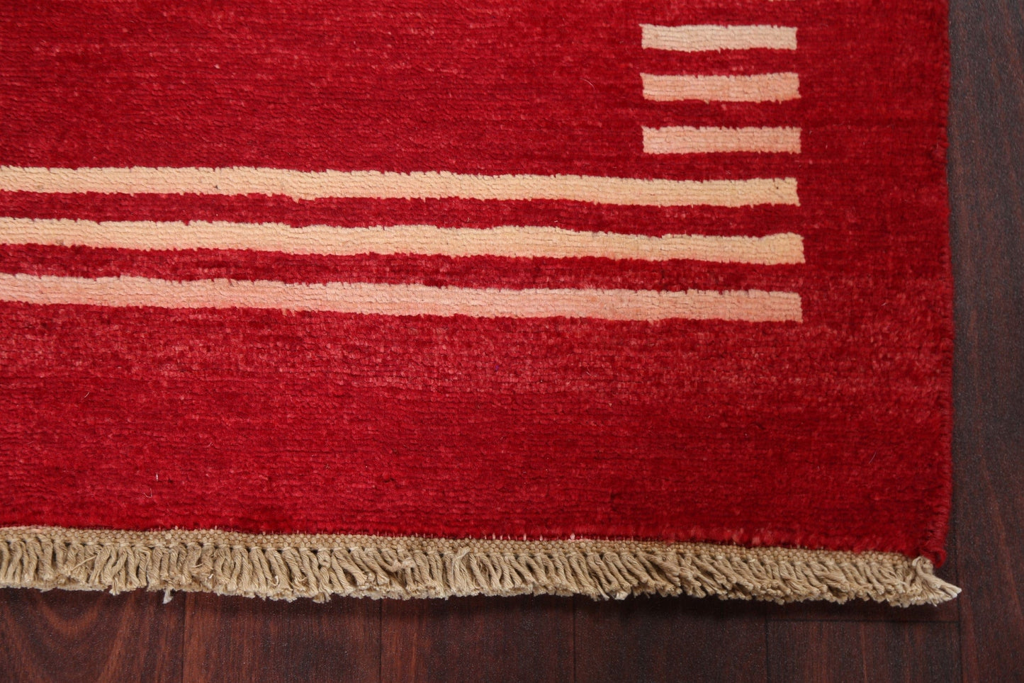 Red Gabbeh Kashkoli Oriental Wool Rug 2x3