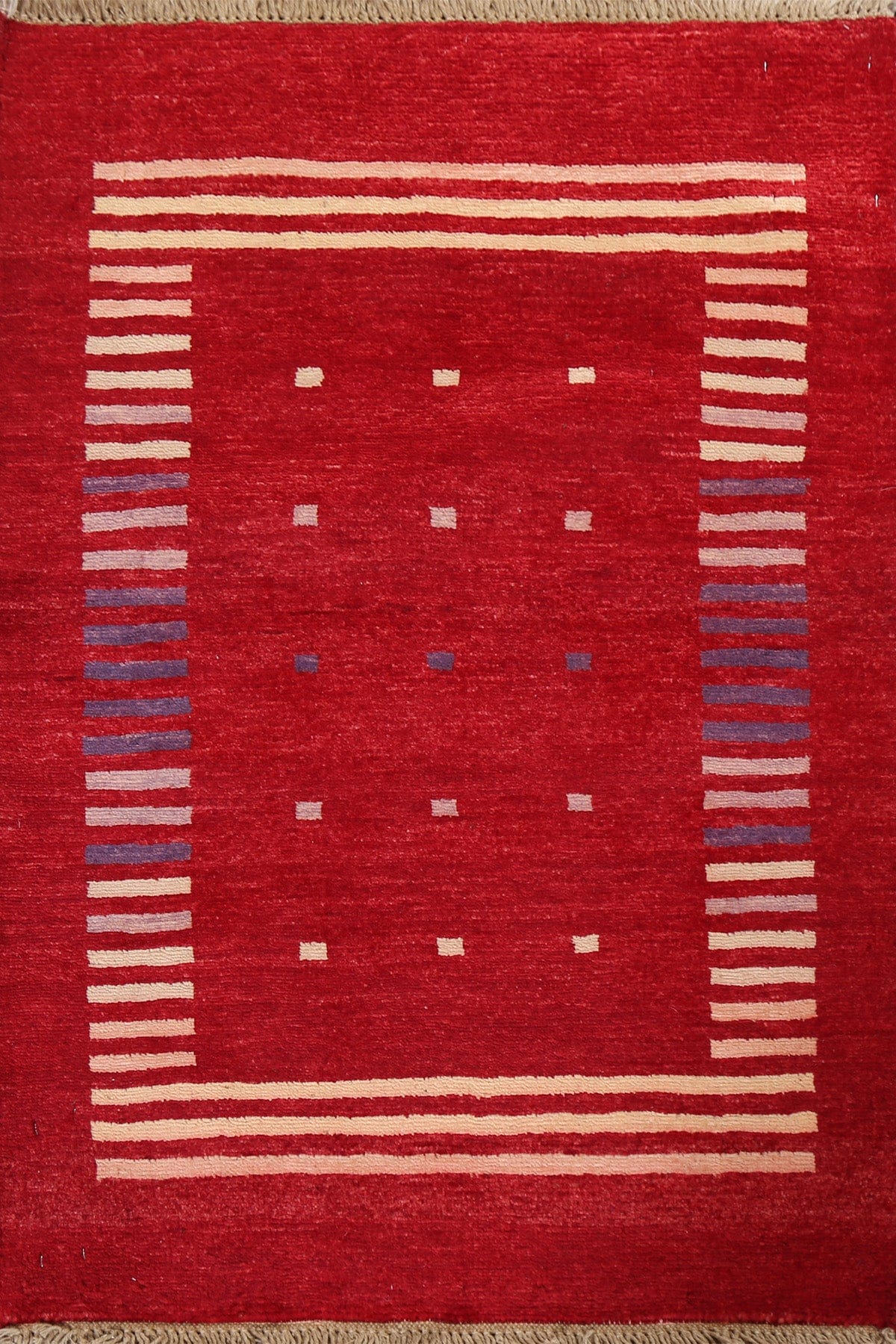 Red Gabbeh Kashkoli Oriental Wool Rug 2x3