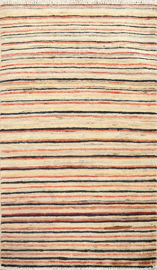 Striped Gabbeh Kashkoli Oriental Handmade Rug 2x3