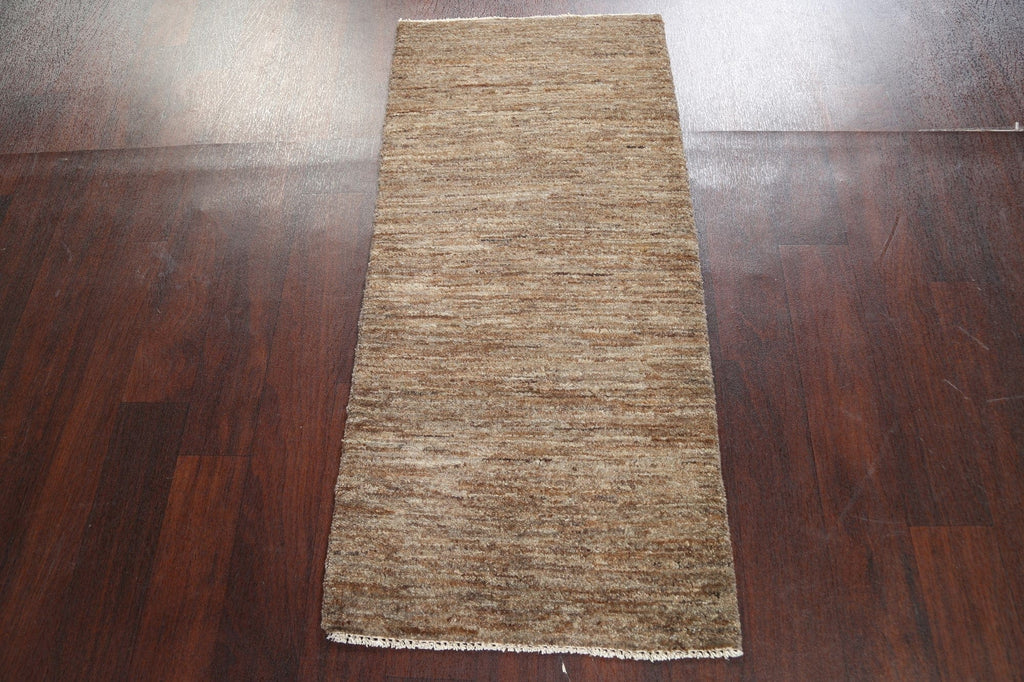 Brown Gabbeh Kashkoli Oriental Wool Rug 2x4