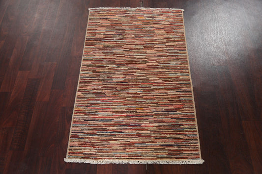 Contemporary Gabbeh Kashkoli Oriental Wool Rug 2x4