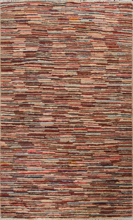 Contemporary Gabbeh Kashkoli Oriental Wool Rug 2x4