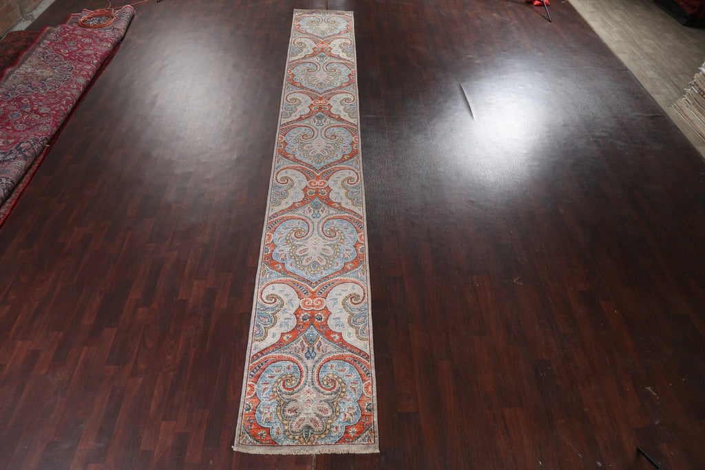 Vegetable Dye Ziegler Oriental Runner Rug 3x19