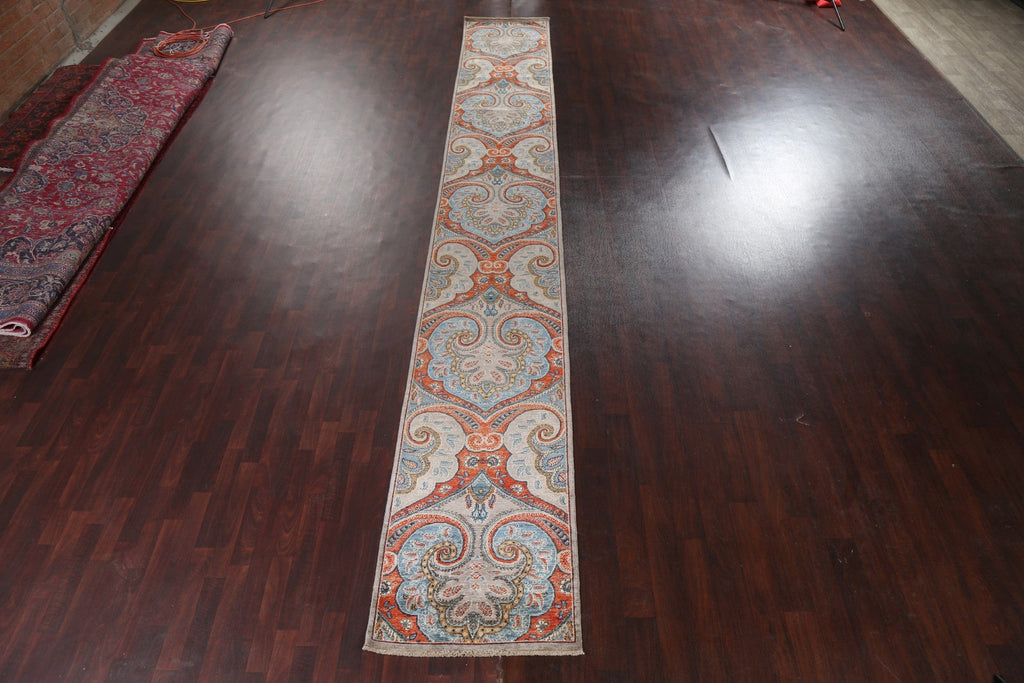 Vegetable Dye Ziegler Oriental Runner Rug 3x19