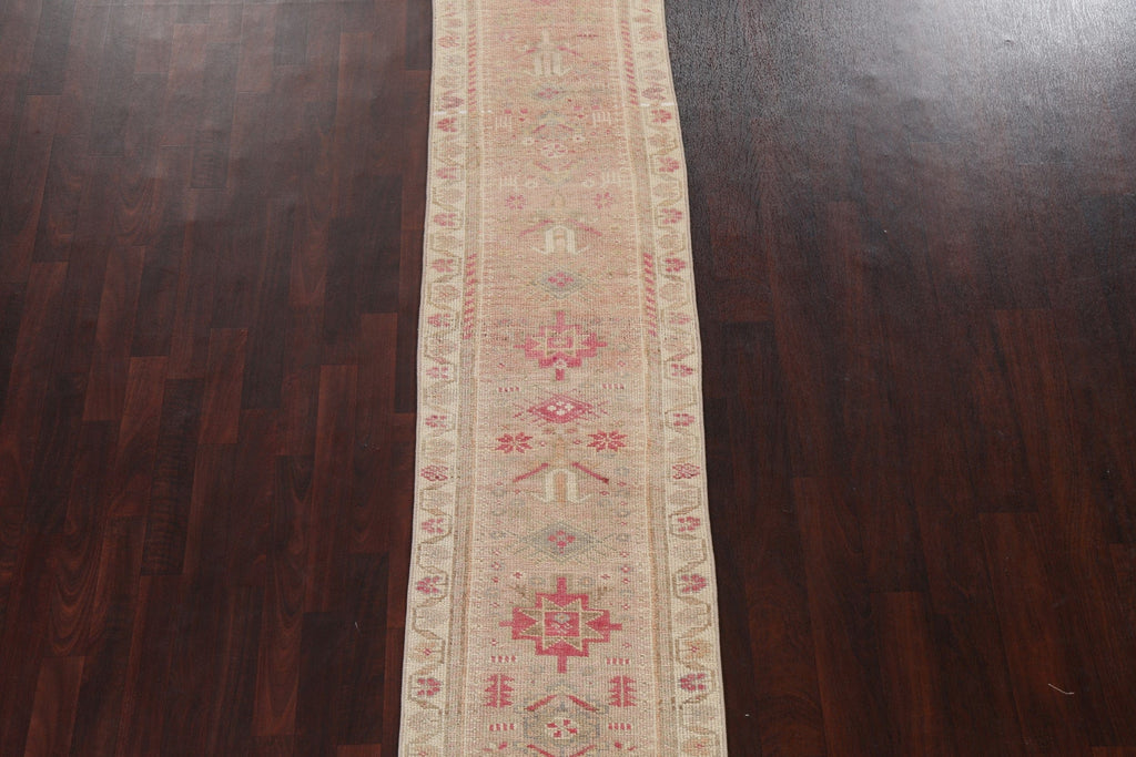 Handmade Wool Oushak Oriental Runner Rug 2x10