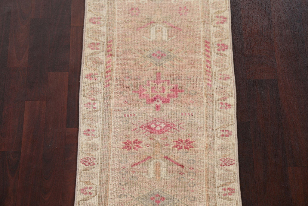 Handmade Wool Oushak Oriental Runner Rug 2x10