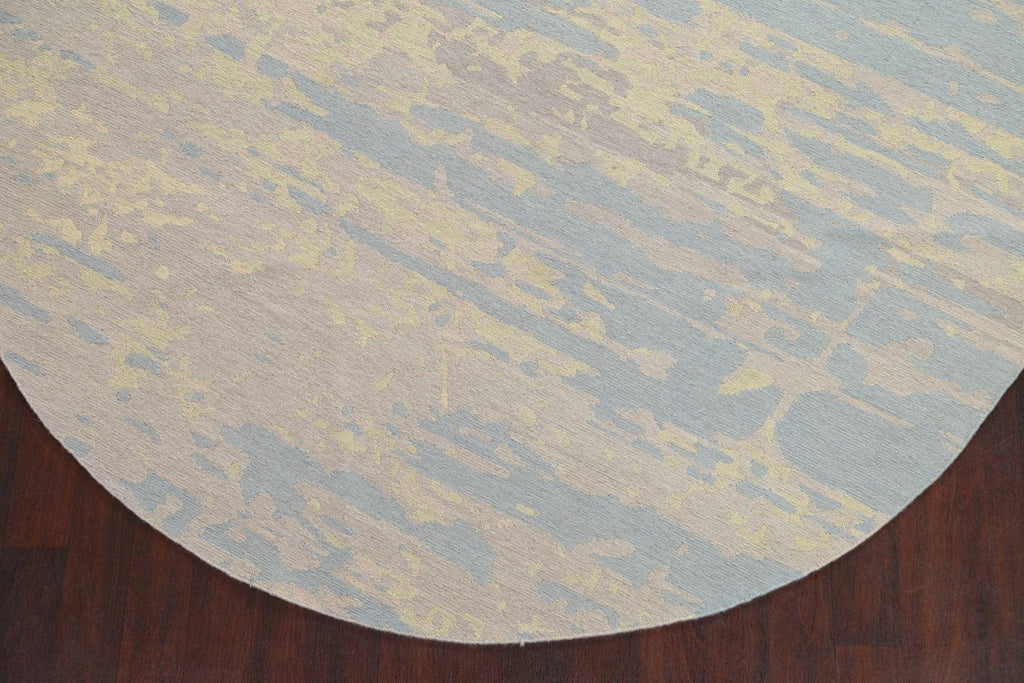 Handmade Wool Abstract Round Modern Rug 8x8