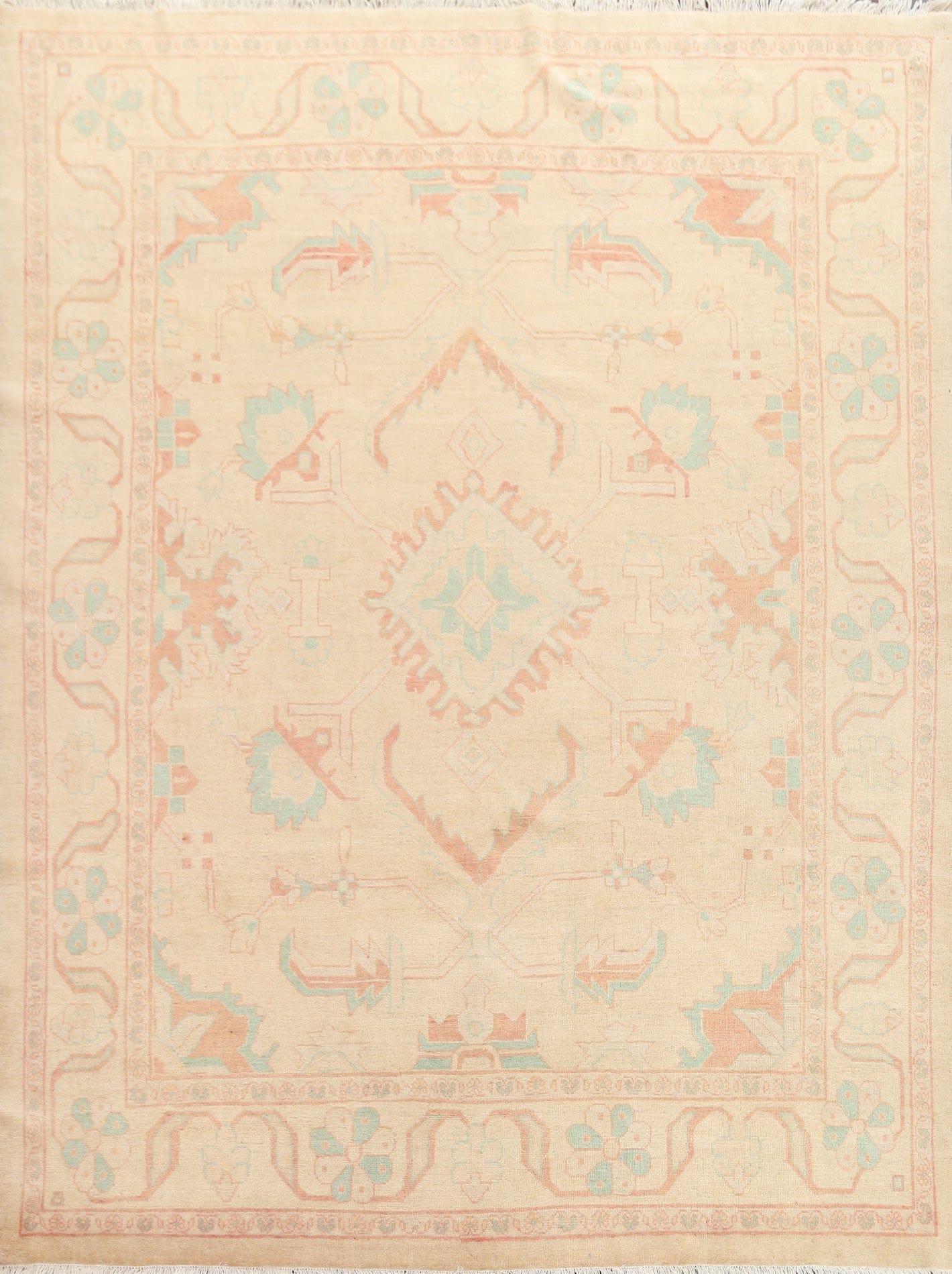 Vegetable Dye Geometric Mahal Persian Area Rug 8x10